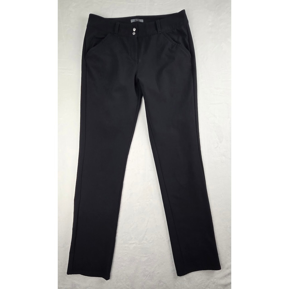 Adidas Golf Pants Women 4 Black Ultimate Adistar Stretch Straight Leg Good